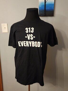 313 vs Everybody Detroit Hollywood Casino at Greektown Promo T-Shirt Black Large